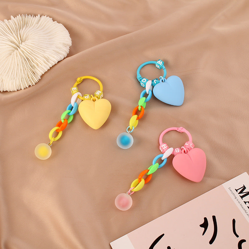 Wholesale Resin Love Color Chain Key Chain